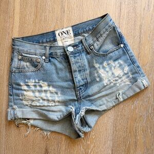 One Teaspoon Hawks Denim Shorts